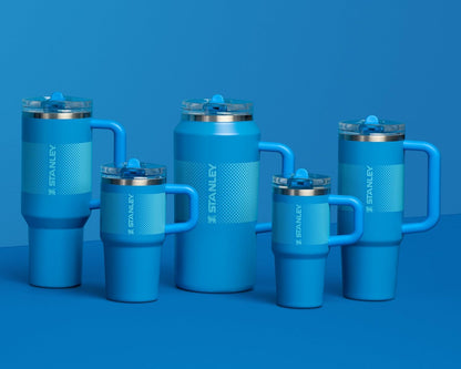STANLEY Quencher ProTour 64 oz Tumbler - Leakproof Lid, Built-In Straw & Handle | Insulated Stainless Steel | Azure Fade