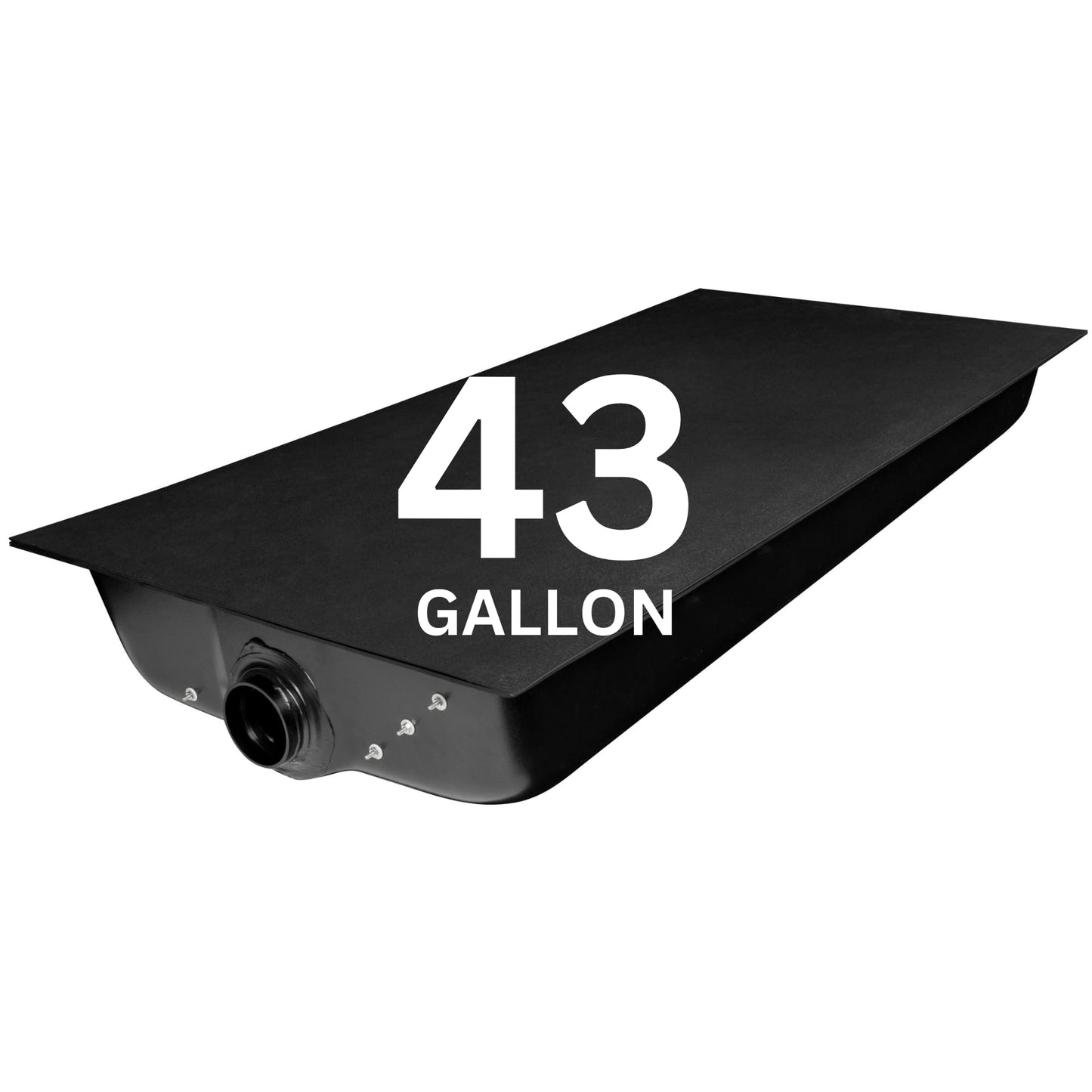 Ameri-Kart 43 Gallon RV Black Water Tank, Leak-Proof RV Water Storage Tank for Toilets in Campers, Trailers, Motorhomes, and RVs, End Discharge, 58" x 28" x 8.5" (HT-176)
