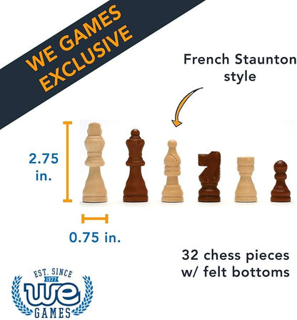 Classic Chess Set - Walnut Wood Board 12 in