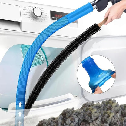 2026 Upgraded Dryer Lint Vac Attachment Compatible with All Vacuum Cleaner, Universal Dryer Vent Cleaner Kit, Dryer Vacuum Hose Attachment, Deep Cleaning Tools for Clogged Ducts & Lint Removal