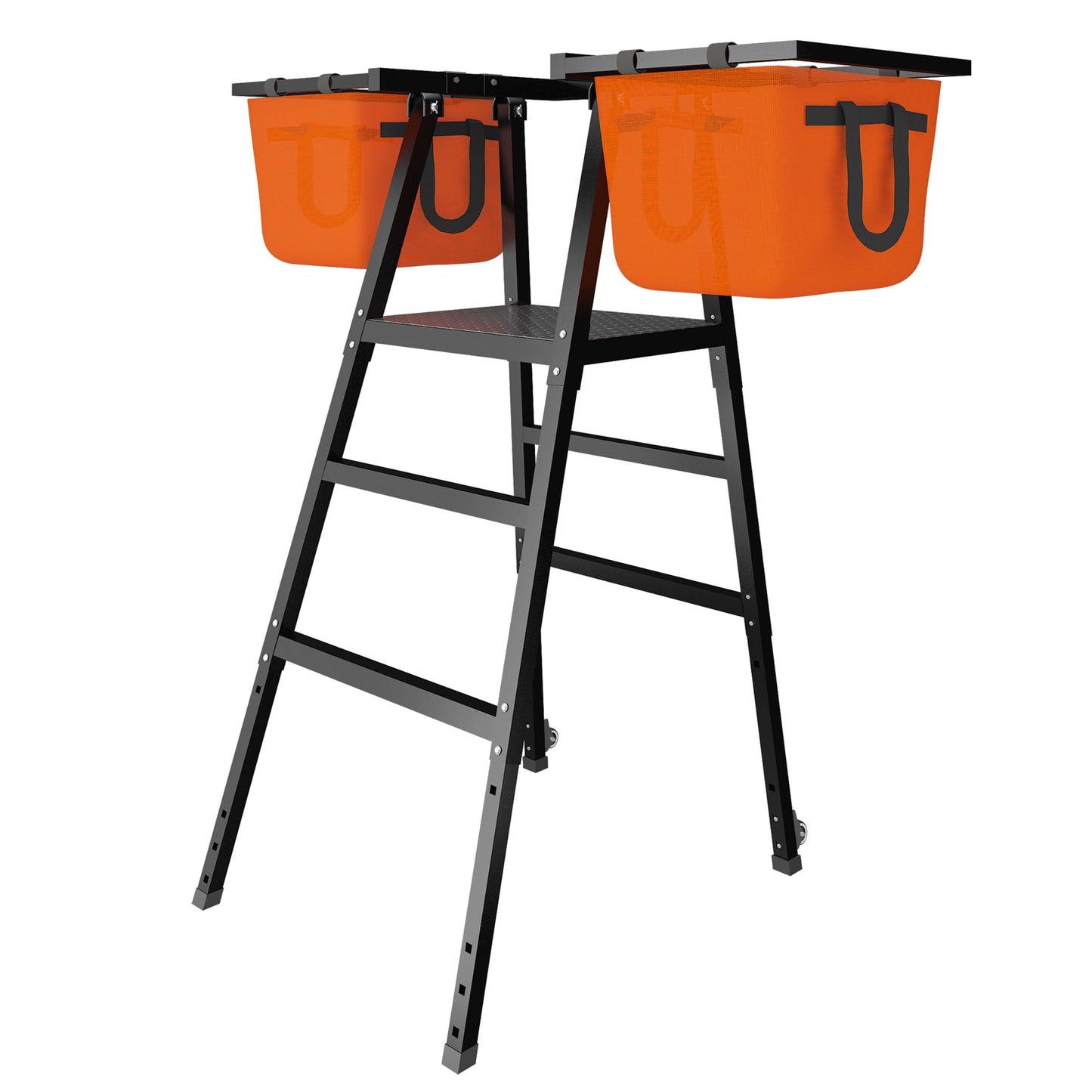 MR Portable Volleyball Coaching Tower with Ball Bag Attachments, Adjustable Volleyball Referee Stand, Volleyball Training Tower for Passing, Defense, and Blocking Drills
