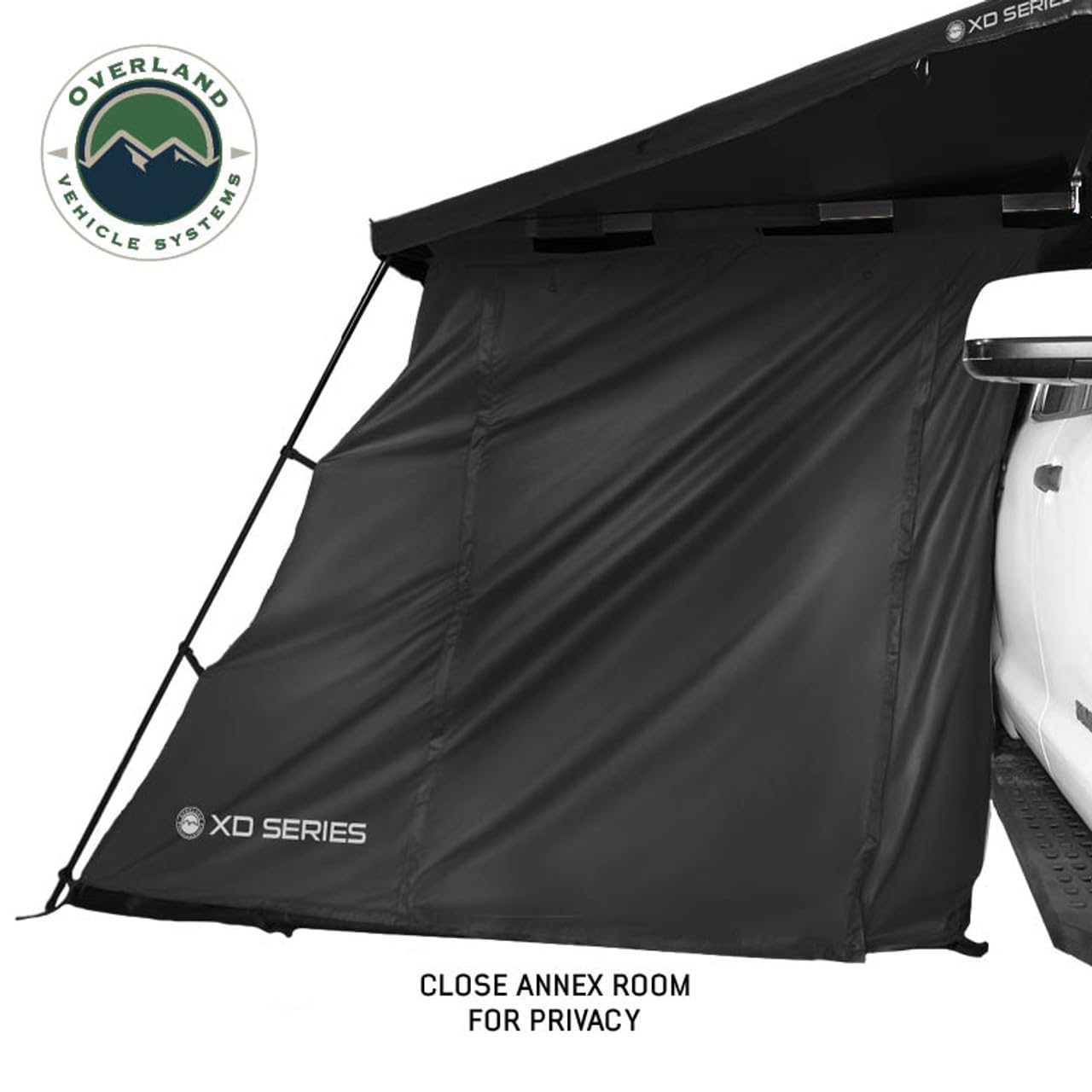 Overland Vehicle Systems - XD Nomadic 270/180 Awning Room Enclosure, Black Body, Black Trim (4 Walls & Floor)