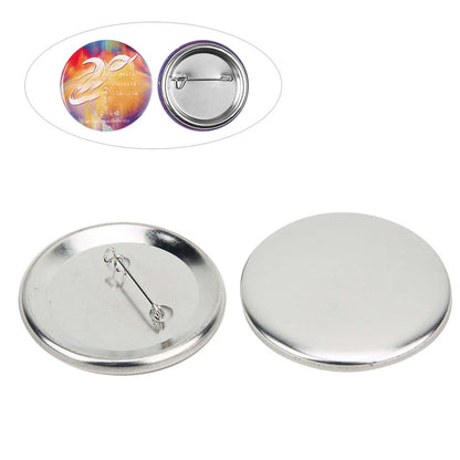 100 Sets 56mm Badge Pin Button Parts, Badge Making Supplies Crafts Materials for Button Maker Machine