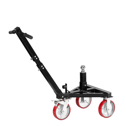 VEVOR Trailer Dolly, 3500lbs Tongue Weight Capacity, 18 inch and 22 inch Height Adjustable Trailer Dolly, with 2 inch Hitch Ball, Adjustable Handle Length, 8-inch Swivel Wheels, for Moving RV Trailer