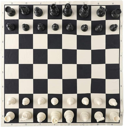 HOLYKING 19 Tournament Cloth Chess Board Set - Portable Travel Pocket Chess Game Set Roll Up Combination- Beginner Chess Set for Kids and Adults