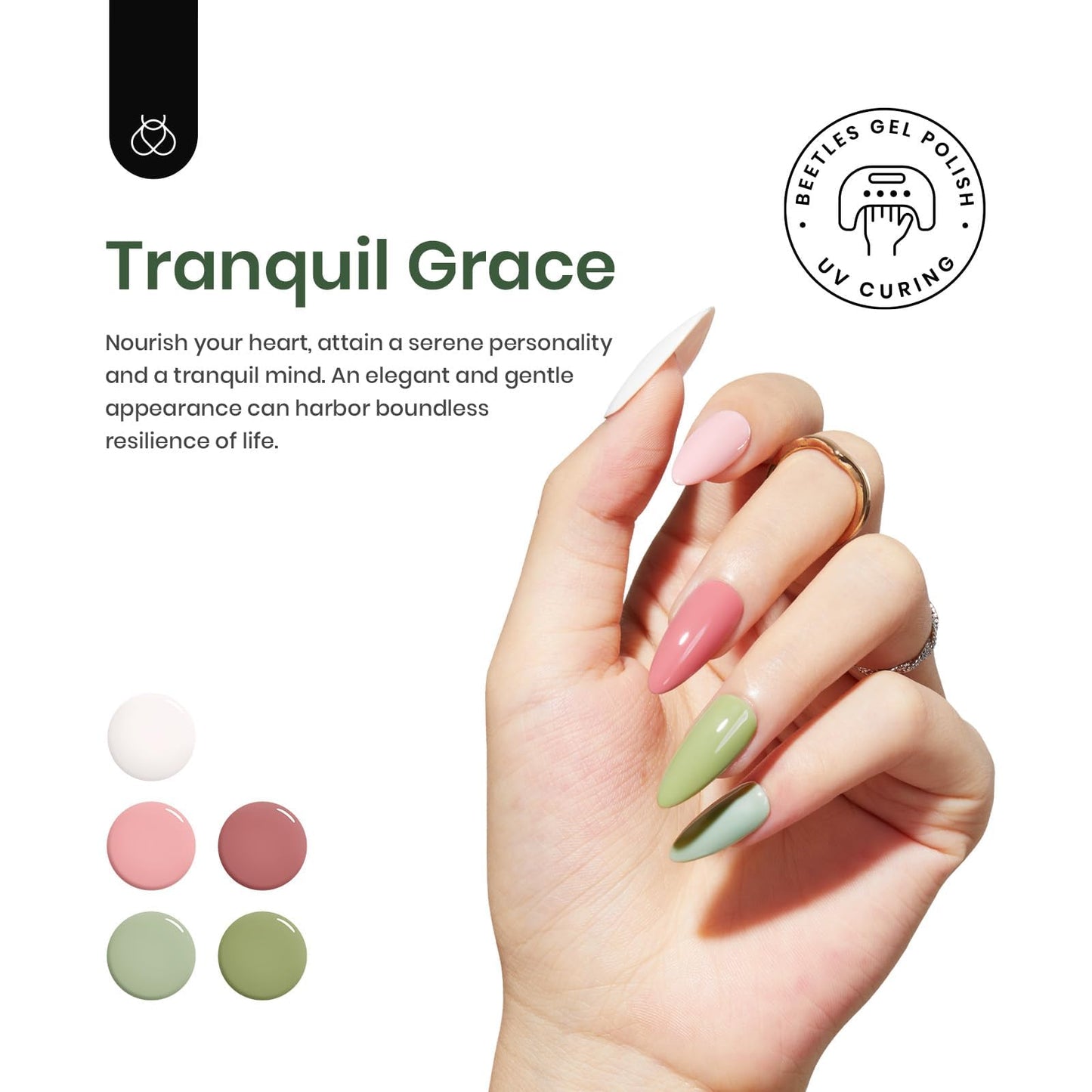 Beetles Cat Eye Gel Nail Polish Set, 6 Colors Glitter Red Pink Shiny Brown Burgundy Purple Blue Green Magnetic Effect Sparkle Stunning Nail Gel Polish Kit Soak Off UV Manicure Gifts for Women