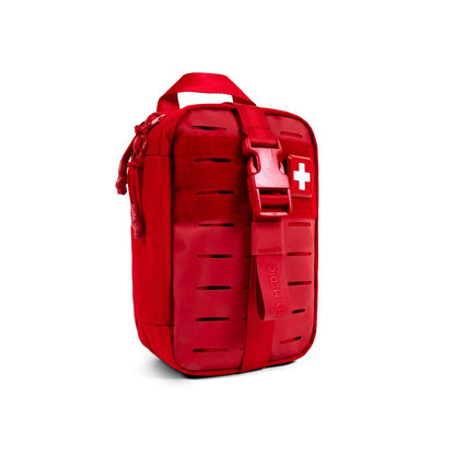 My Medic MyFak Mini Pro First Aid Kit - Small and Lightweight for Camping Hiking and Backpacking - 70 Items IFAK with Tourniquet - HSA/FSA Great for Travel - Red