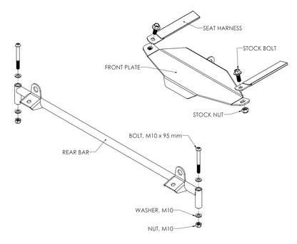 Polaris RZR, Pro XP, Turbo R, Pro R Spare Tire Mount with Dual Flag Mounts, 2020-2024