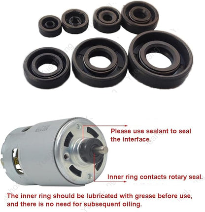5PCS Motor Drive Shaft Seal ID 2-12mm for RC Boat Accessories(Inner Dia 10mm)