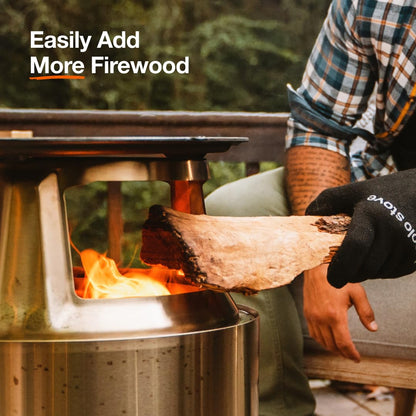 Solo Stove Bonfire Grill Top and Hub, Cast Iron Cooktop with Stainless steel Hub for 8” Elevation, Addition for Bonfire Fire Pit, Weight: 20 lbs, Diameter: 17.5"