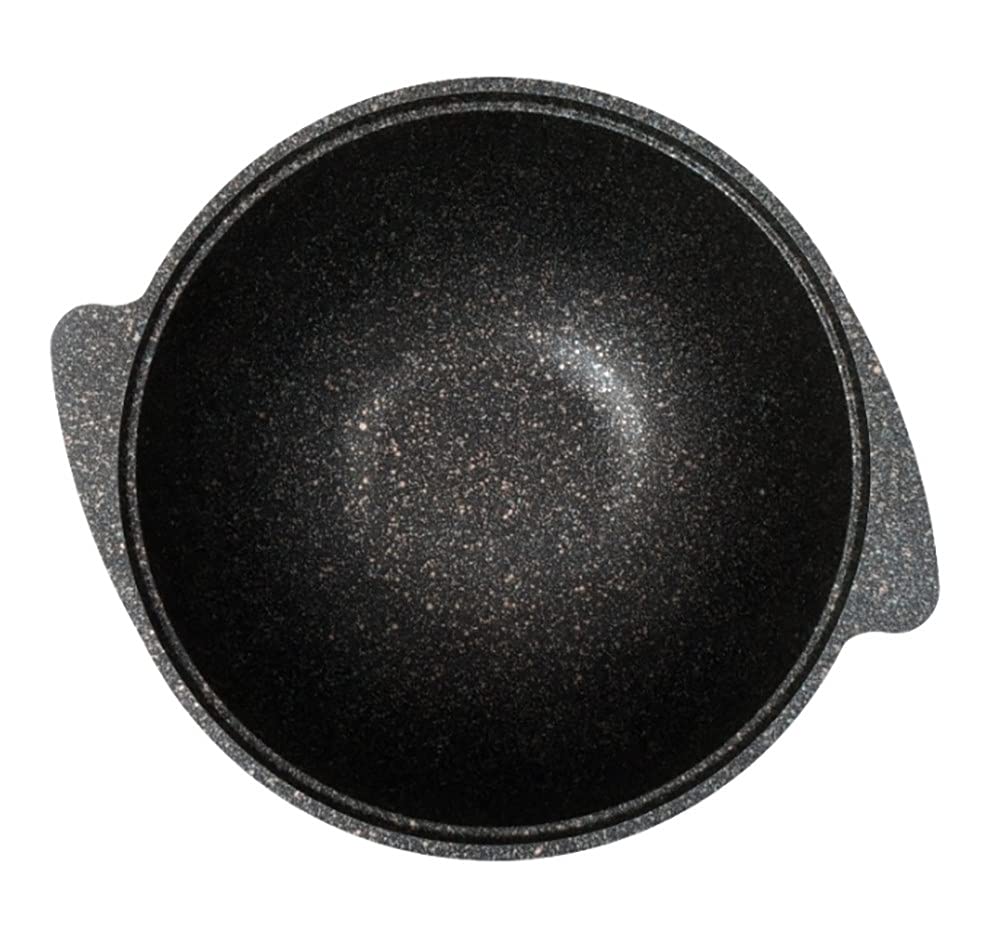 TM KUKMARA Aluminum Wok Kazan Cooking Pot with Lid inchGranit ultra inch 4.8-qt. (4.5 L) Camping Cookware Kitchen Pot