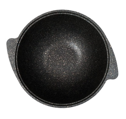 TM KUKMARA Aluminum Wok Kazan Cooking Pot with Lid inchGranit ultra inch 4.8-qt. (4.5 L) Camping Cookware Kitchen Pot