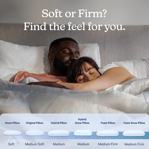 Casper Sleep Original Pillow 2-Pack - Medium Soft Feel, Down-Alternative Fill | Standard Size for Neck Pain Relief