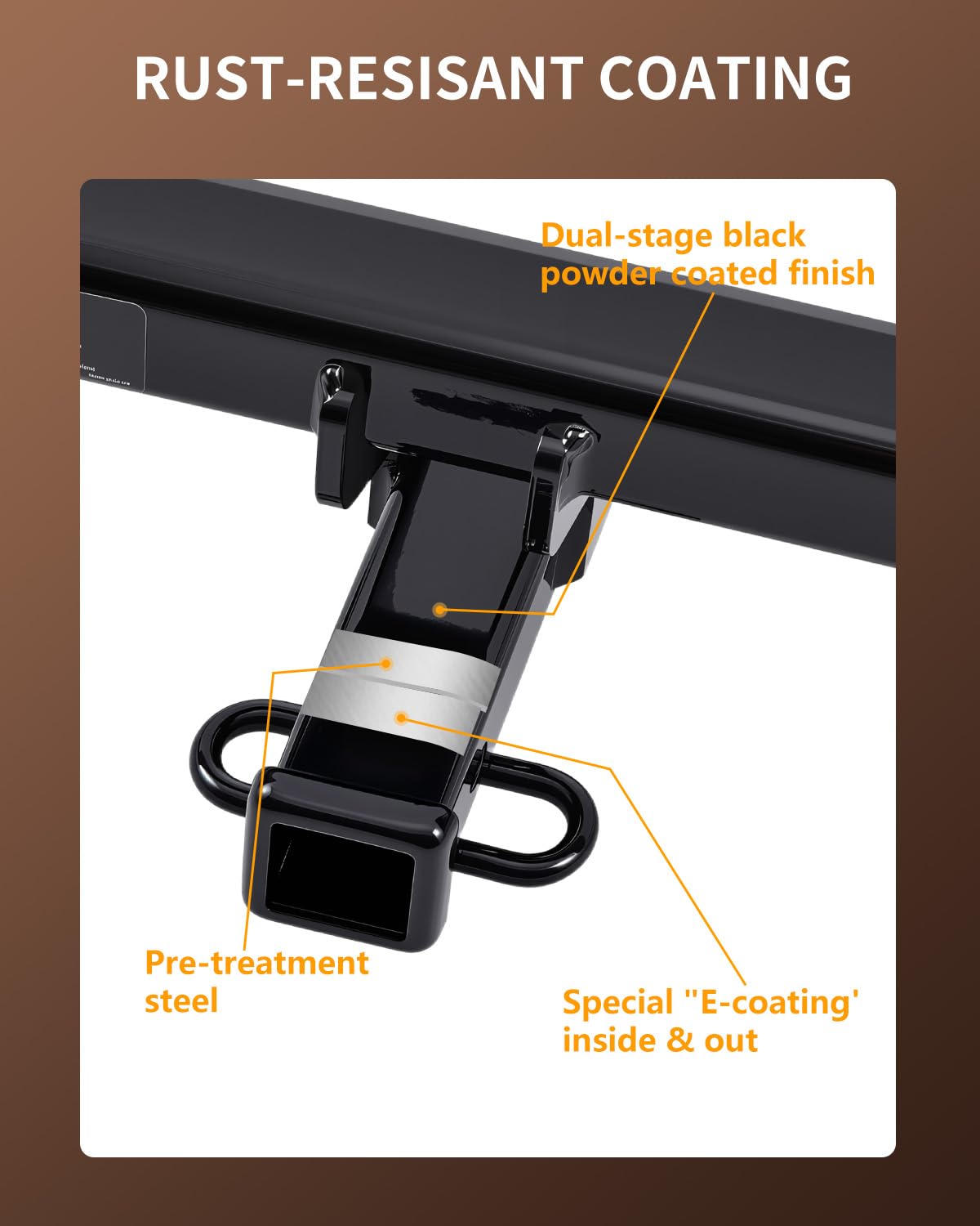 TULALUX 2" Receiver Trailer Hitch for 2018–2025 Jeep Compass & 2017 Mexico-Built Compass | Class 3 Tow Hitch | 4,000 lbs Towing Capacity