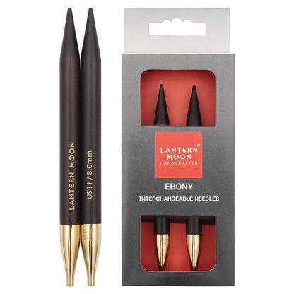 Lantern Moon Ebony Wood Interchangeable Circular Knitting Needles 5" (13cm) | US Size 11 (8mm)