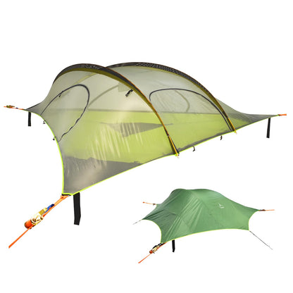 Tentsile Stingray V3 Tree Tent, Camping Hammock Tent, 3P Capacity, Portable Tree House Shelter for Campers, Backyards, Campgrounds (Dark Green)