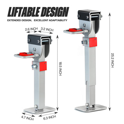 2-Pack Heavy-Duty Trailer Tongue Jack & RV Jack - Carbon Steel Jack Stands with Full Accessories Adjustable Drop Leg - Trailer Stabilizing Jack for RVs, Campers, & Utility Trailers (FBA-25.2in)