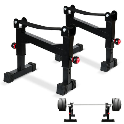 UBCTECH Deadlift Jack Barbell Stand - Heavy Duty Barbell Jack Deadlift - Adjustable Deadlift Platform for Home Gym Weightlifting Easily Load 880 Lbs