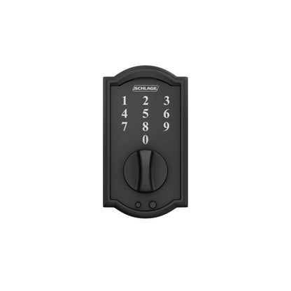 SCHLAGE BE375 CEN 622 Touch Keyless Touchscreen Electronic Deadbolt Lock, Matte Black