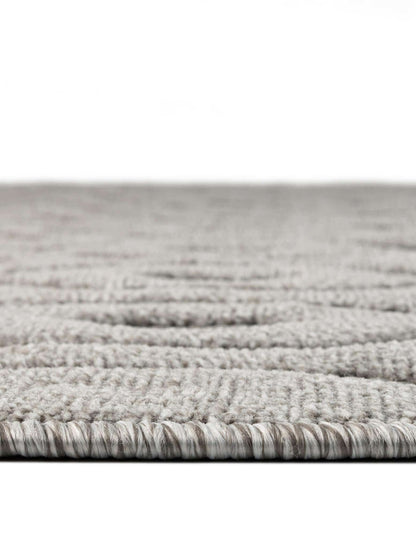 Unique Loom Outdoor Trellis Textured Collection Area Rug - Spatial (6' 1" x 9' Rectangle, Grey/ Gray)