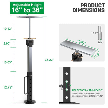 RV Slide Out Support Jacks 16"-36"(Electric Drill Adjust) 2 Pcs Heavy Duty RV Stabilizer Jacks for Camper and Travel Trailer, Supports Up to 5,000 lbs and Aluminum Gear Box