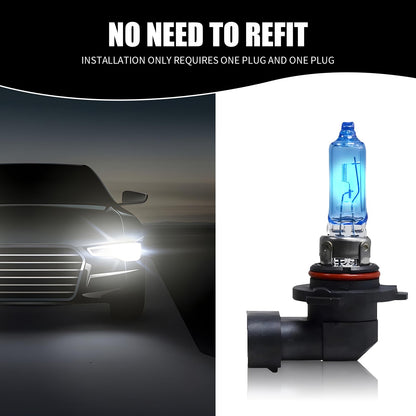 Flygun 9005 Car Halogen Bulbs, Ultra White Light, 12V 100W, 2 PCS, Glass, High Beam Low Beam, Universal Fit for Cars, Trucks, SUVs