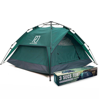 Reactive Outdoor Tent - 3 Second Tent - 3 Sec Instant Pop Up - Easy and Quick Setup Camping - 1 Person Setup Waterproof Double Layer Outdoor Camping (Large (2-3 Person))