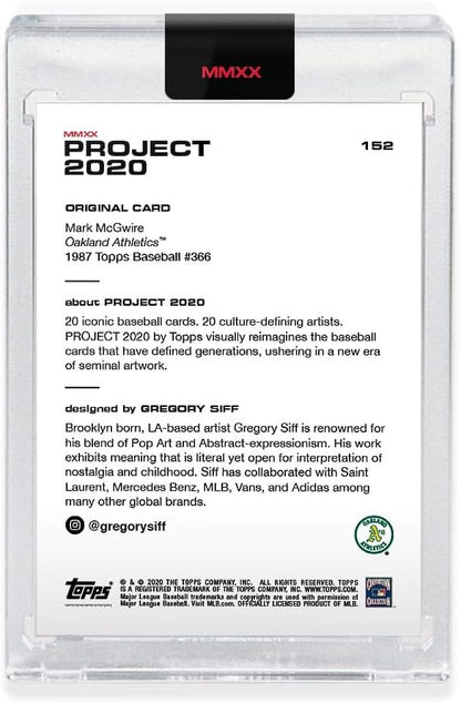 Topps PROJECT 2020 Card 152 - 1987 Mark McGwire by Gregory Siff