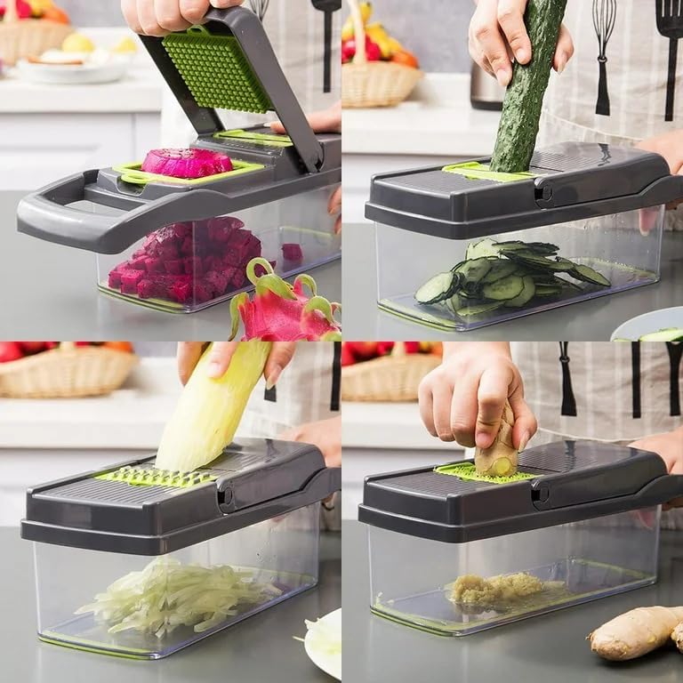 AHA Lifestyles 16-in-1 Vegetable Chopper | Versatile Slicer & Spiralizer for Quick Meal Prep