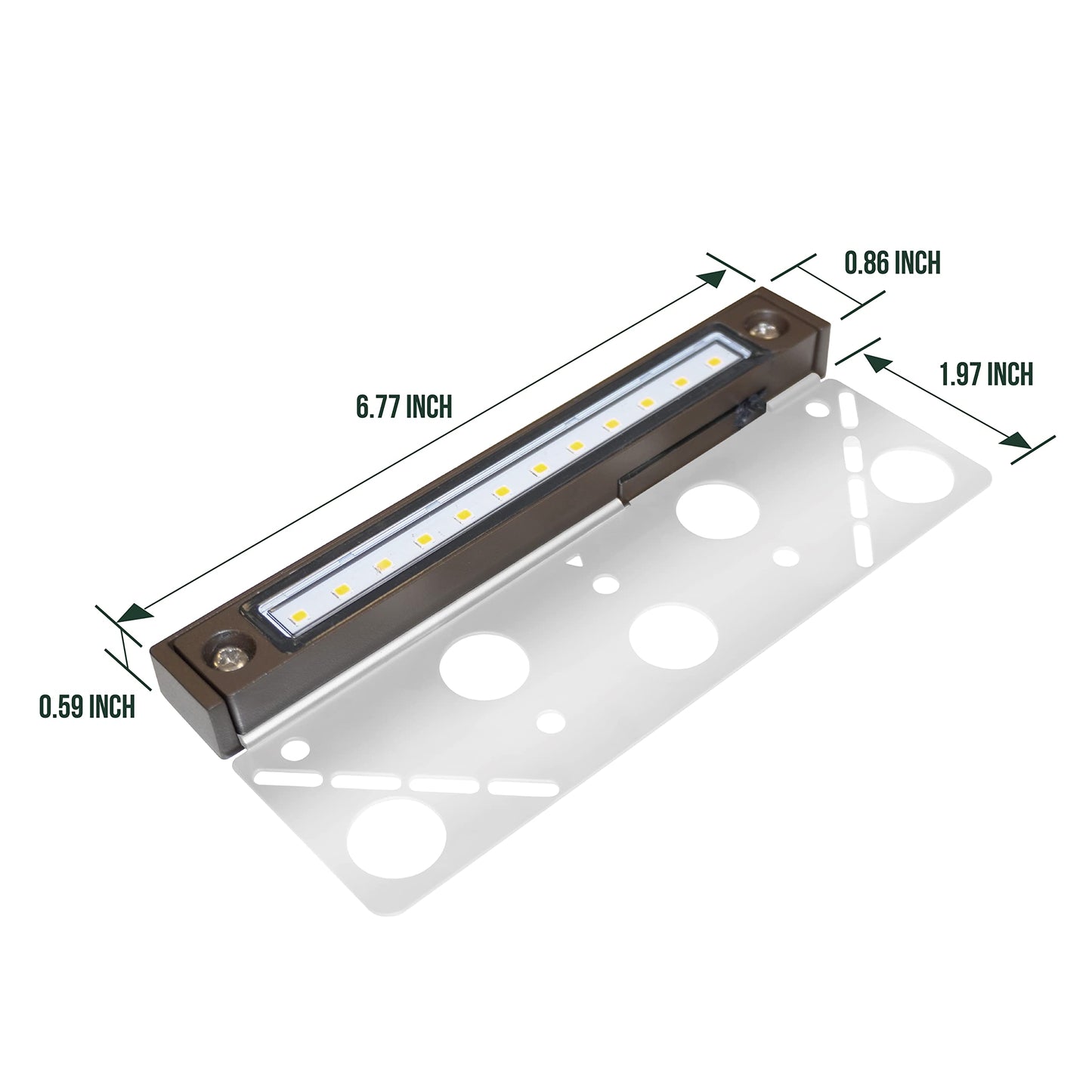GKOLED 8-Pack Replaceable 6.8" LED Hardscape Lights, Low Voltage Retaining Wall Lights, Paver Wall Hardscape Lighting, Outdoor Landscape Step Lights, 12VAC/DC 1.5W 2700K, Die-cast Aluminum Housing