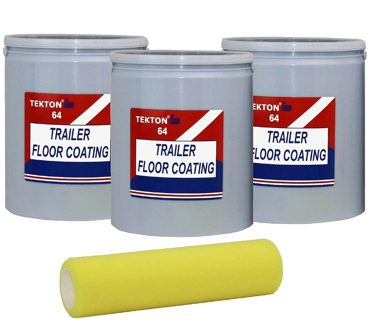Trailer Floor Coating Protects Trailer Floors, Ramps and Walls (Black, 3 Gallon) Includes 1 Foam Cover