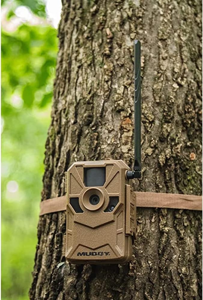 MUDDY Merge 3-Pack Cellular Trail Cameras – 26MP, LTE Dual SIM, Color Night Vision, App Control – Includes 3 Cameras for Ultimate Coverage, SD Cards, and Cleaning Cloth (3PK)
