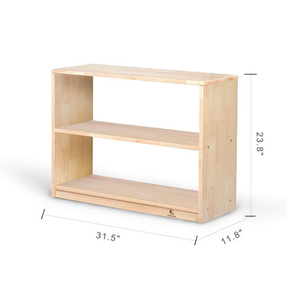 KRAND Horizontal Montessori Shelf 3-Tier Kids Storage Cabinet for Toys, Books, Arts & Crafts Supplies, Toddler Organizer for Nursery, Preschool & Daycare