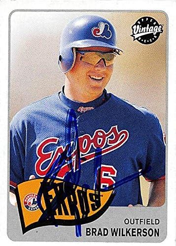 Sports Memorabilia Autograph Warehouse 245001 Brad Wilkerson Autographed Baseball Card - Montreal Expos FT 2003 Upper Deck Vintage - No. 87