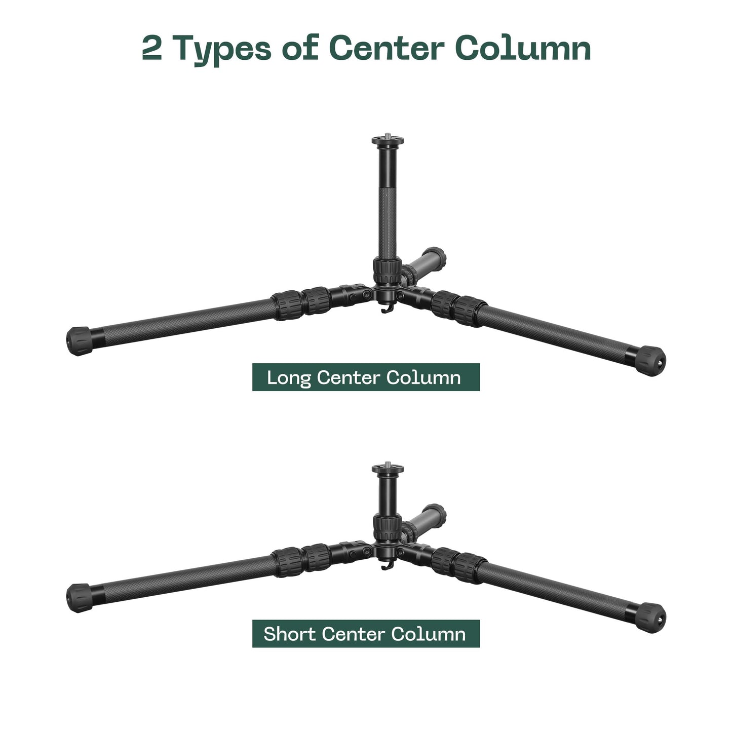 FANAUE Tripod for Binoculars Telescope, 42" Carbon Fiber Spotting Scopes Tripods Stand with 1/4" and 3/8" Thread,Camera Tripod with Reversible Center Column for DSLR
