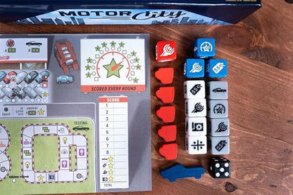 Motor City A Strategic Roll and Write Board Game About Building Autos in Detroit - 25th Century Games
