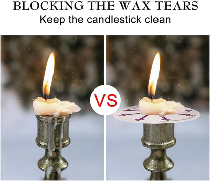 AYIQIW 100 pcs Church Candles with Drip Protectors for Devotional Candlelight Vigil Service, Unscented White 5" H X 1/2" D, No Smoke, Shabbat, Praye