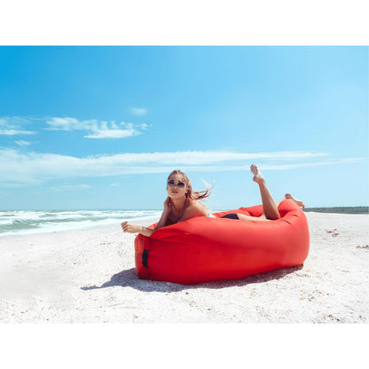 LONGJIN Inflatable Lounger Air Sofa Hammock, Inflatable Couch for Camping, Portable Waterproof Anti-Air Leaking Pouch Couch Air Chair for Outdoor, Beach, Hiking, Picnics, Music Festivals (Green)