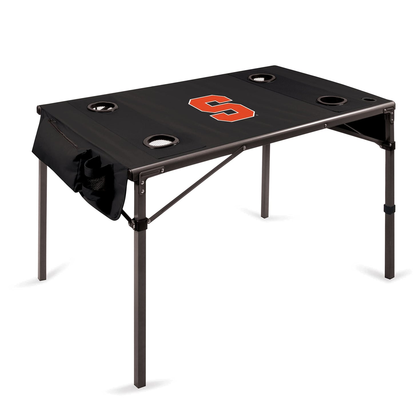 PICNIC TIME NCAA Syracuse Orange Travel Table Portable Folding Table, Camping Table, Outdoor Table with Carry Bag, (Black)