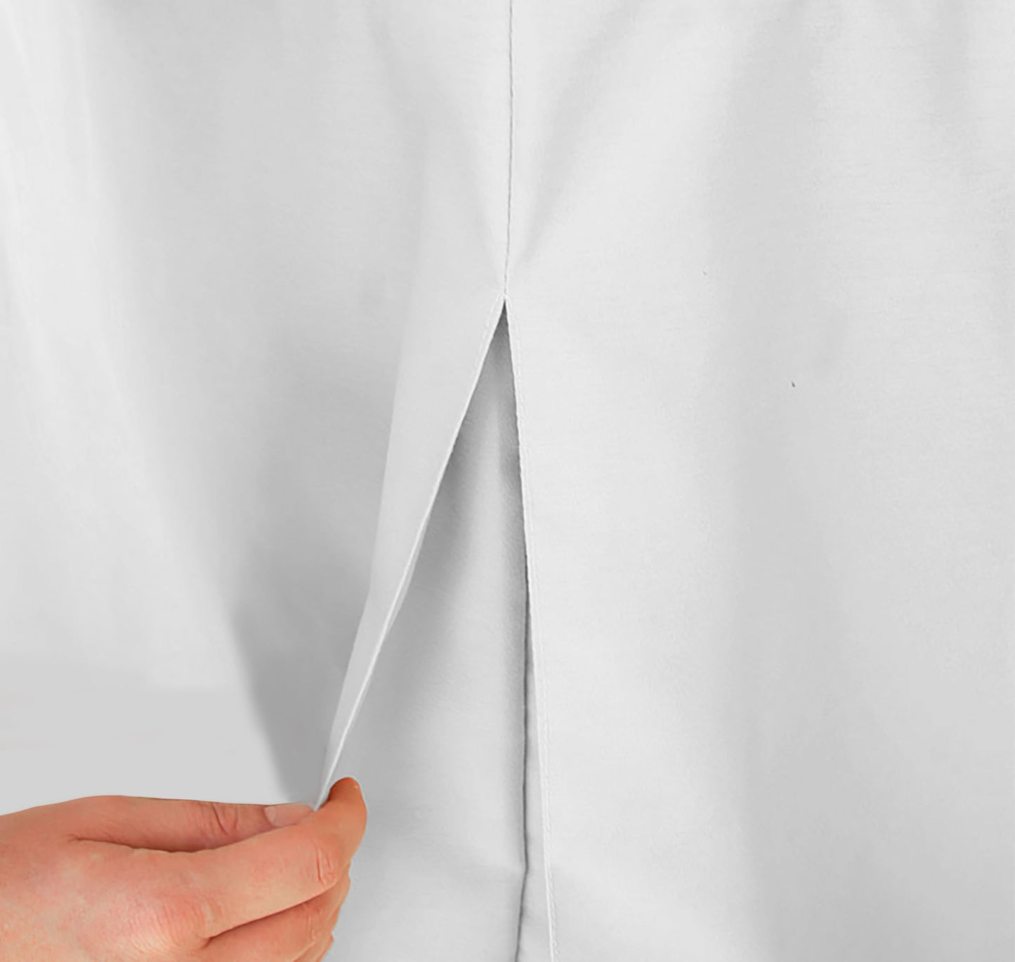 Tablevogue Machine Washable Polyester Solid Fitted Stain Resistant Table Cover Rectangular 96-inch Tablecloths for Events Wedding Special Occasions Table Cloth 8-Foot, White