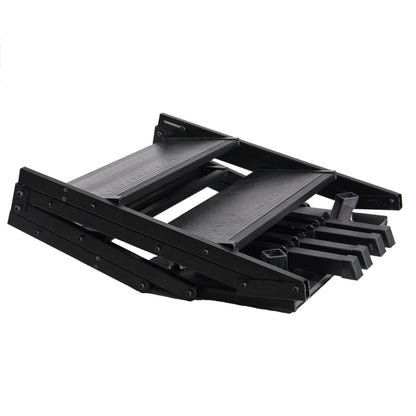 RV Steps Foldable, Aluminum Portable 4 Step Camper Steps with Handrail Adjustable Height with Non Slip Feets for 5th Wheel RV, Travel Trailer, Home, Camper, Spa, Hot Tub Steps, and Porch