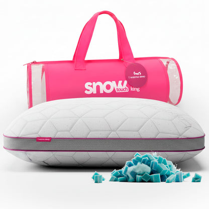 IWS SnowTouch® Adjustable Pillow, Neck Support, Bed Pillows for Sleeping, Gel Cross Cut Memory Foam for Side Sleepers (King (Pack of 1))