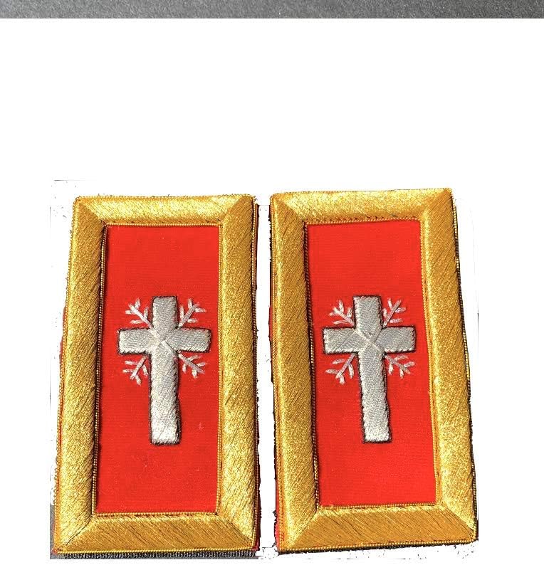Knight Templar Past Commander Golden Mylar Shoulder Boards