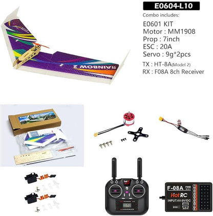 DW Hobby EPP Electric Flying Wing Rainbow ZAGI Plane w/1000mm Wingspan (E0604-L10)