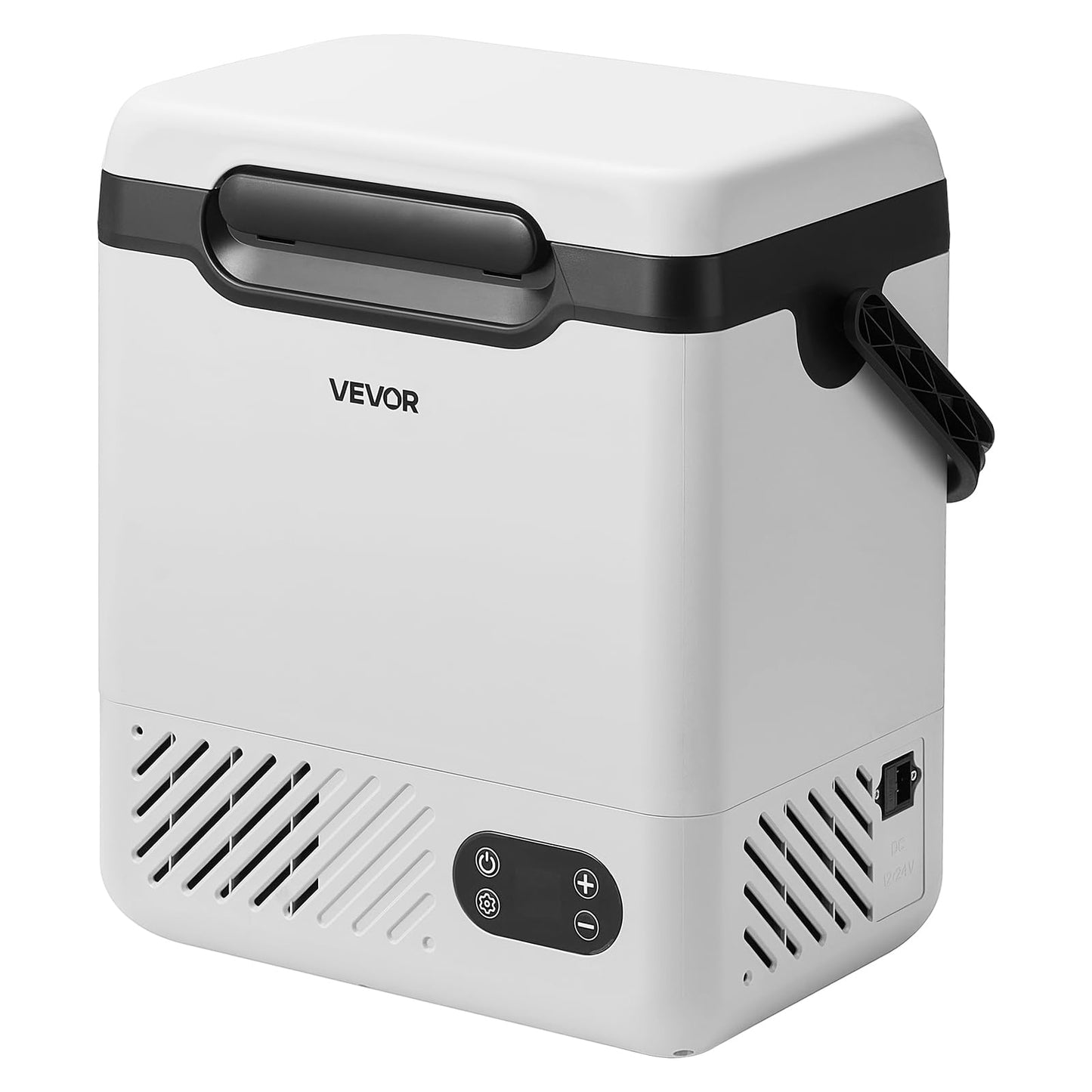 VEVOR 12 Volt Refrigerator, 12.68 QT/ 12L Car Fridge, Portable Electric Freezer Compressor with Handle, 12V/24V DC 100-240V AC, -4°F to 68℉/-20℃ to 20℃, for Truck Van RV SUV Boat Travel Camping
