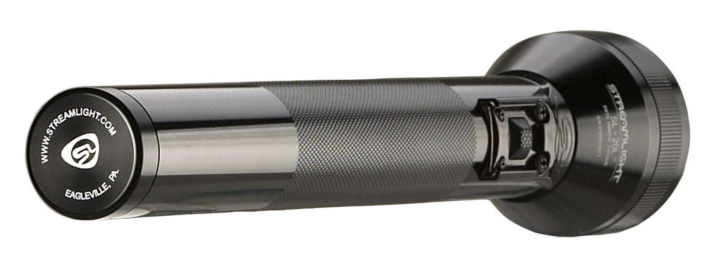 Streamlight 20703 SL-20L 450-Lumen Full Size Rechargeable LED Flashlight with 120-Volt AC/12-Volt DC Smart Charger, 2 Sleeves, Black