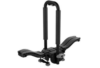Thule Compass Kayak and SUP roof Rack - Carries 2 Kayaks or 2 SUPs - J-Style Carrier - Universal mounting Hardware Included - Fits 36" Wide Kayaks and SUPs - 130lb Weight Limit