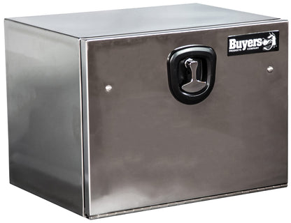 Buyers Products 1702650 Polished Stainless Steel Underbody Truck Tool Box, 18 x 18 x 24 Inch, Locking T-Handle Compression Latch, 16 Ga Stainless, Underbed or Flat Mount Storage Box