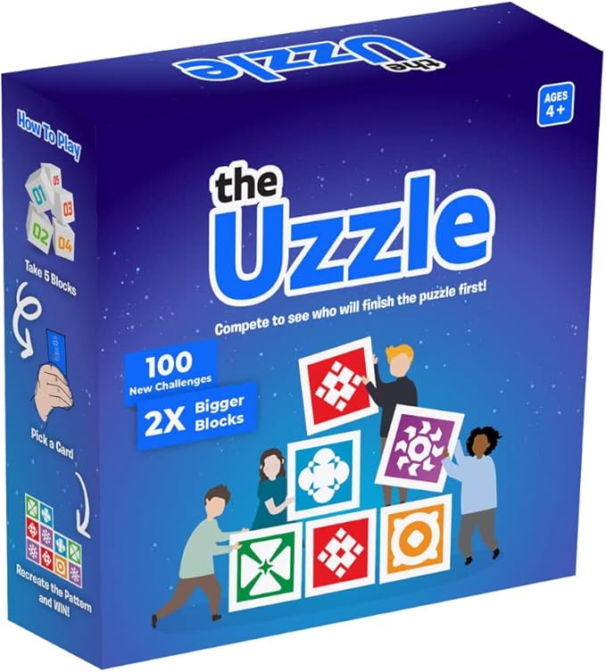 The Uzzle 3.0 Board Game Family Board Games for Children &amp Adults Block Puzzle Games for Ages 4+