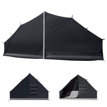 KingCamp Khan Inner Tent for 2 Person, Dark Room Tent with High Density Mesh, Lightweight Waterproof Windproof for Camping Backpacking Hiking Fishing RV